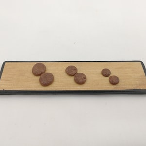 Miniature Hamburger, set of 2, Dollhouse burgers, Hamburger patties,