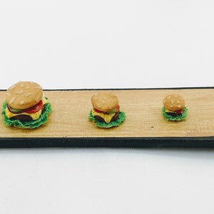 Miniature Cheese burger, Dollhouse Cheese burger, Cheese burger