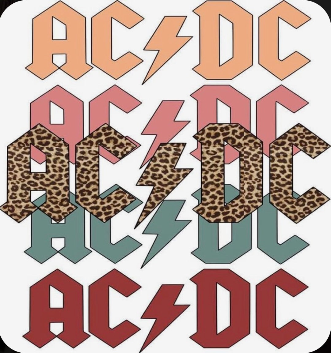 AC/DC Sublimation Print, Png, T-shirt Png, Transparent Png, - Etsy