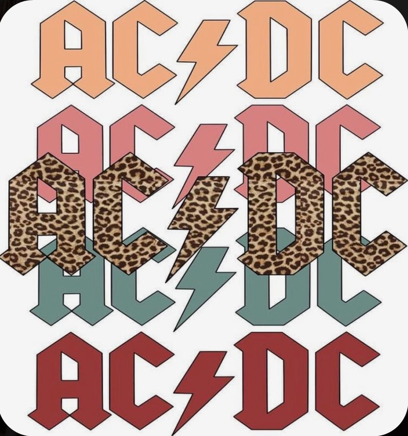 AC/DC Sublimation Print, Png, T-shirt Png, Transparent Png, - Etsy
