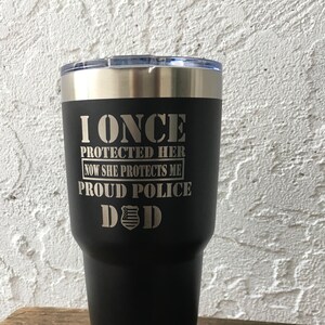 Proud Navy mom, proud army mom, proud Navy dad, proud military dad, engraved tumbler, personalized cups, Air Force mom or dad gifts.