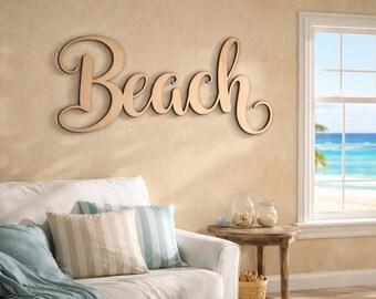 Personalisiertes Holzschild | Script Wand Kunst, Strand Haus Dekor