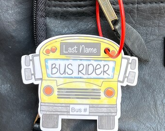 Etichetta personalizzata per borsa per passeggero di autobus/etichetta per borsa per passeggero di auto/etichetta per zaino/etichetta per scuolabus/etichetta per zaino personalizzata/etichetta per zaino per passeggero di auto