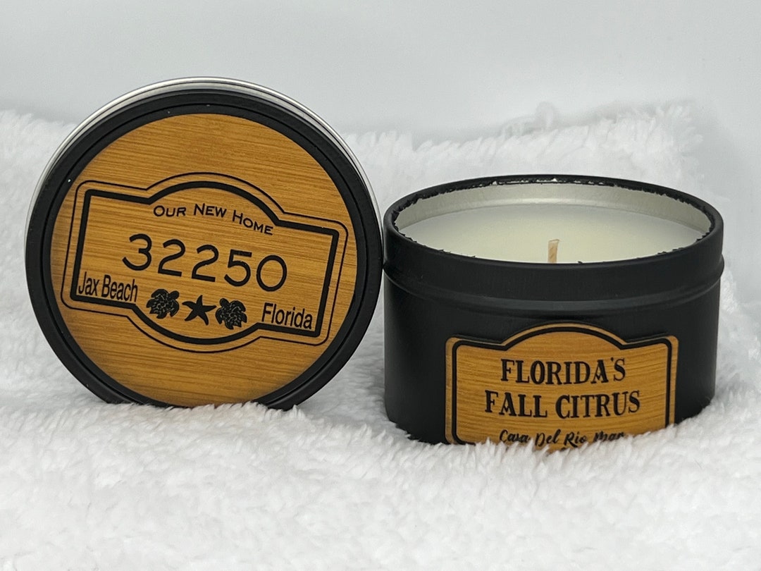 Zip Code Candle: Hometown Citrus Scent - 7.6 Oz - Etsy
