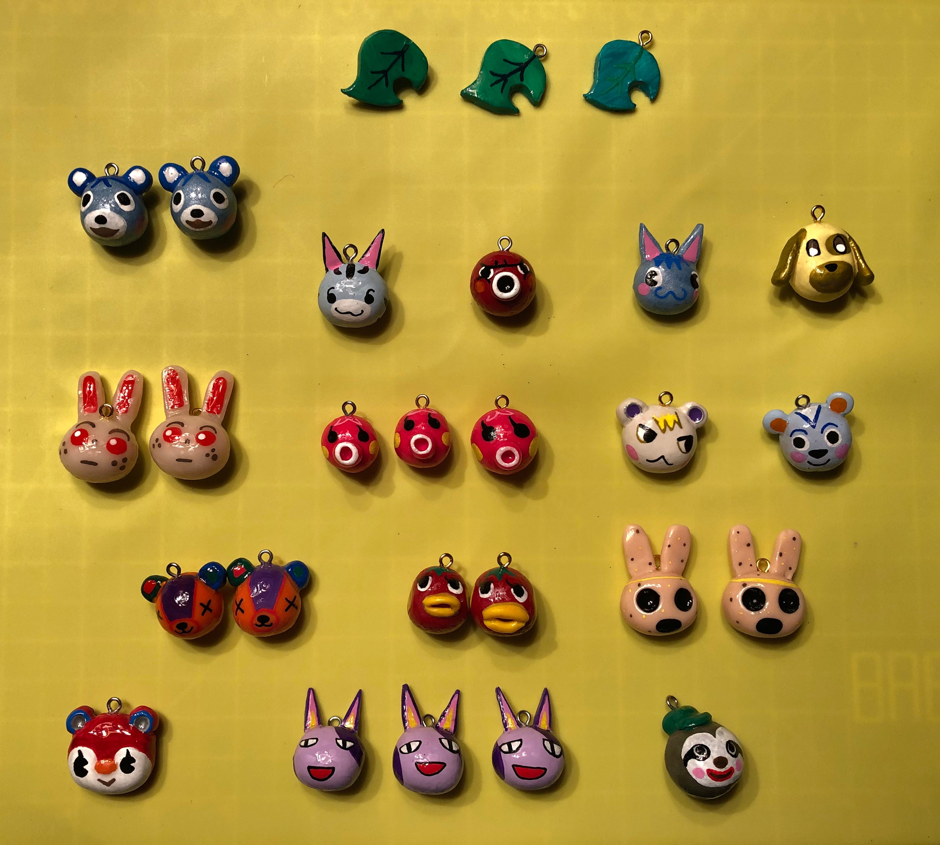 clay animal crossing figures