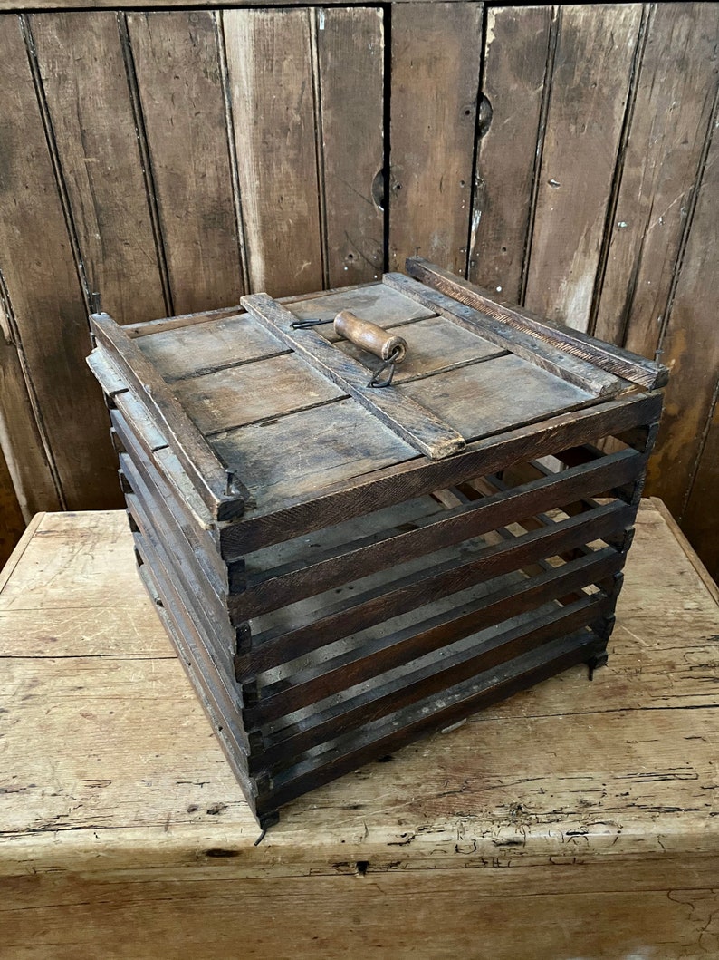 Antique Wooden Egg Crate//Primitive Egg Box Etsy