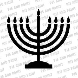 Menorah SVG, menorah silhouette svg, menorah cut file, Hanukkah svg, Téléchargement numérique, menorah dxf, pdf, png, eps, svg