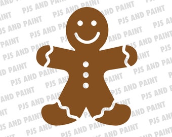 Gingerbread Man SVG, Gingerbread man clipart, happy gingerbread man, Christmas clipart, Gingerbread man dxf, svg, pdf, eps, png