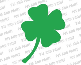 Trèfle à quatre feuilles SVG, clipart de trèfle à 4 feuilles, Shamrock SVG, St. Patrick’s Day SVG, Téléchargement numérique Clover Leaf svg, dxf, png, eps, pdf