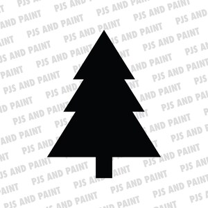 Árbol de Navidad simple SVG, clipart de Navidad, Archivo de corte de árbol de Navidad, Árbol svg, png, eps, dxf
