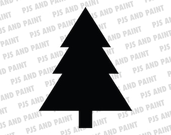 Simple Christmas tree SVG, Christmas clipart, Christmas Tree Cut File, Tree svg, png, eps, dxf