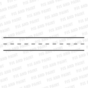 May include: A black and white image of a road with two solid lines and a dashed line in the middle. The image is repeated in a pattern.
