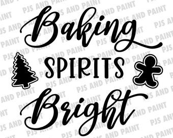 Baking Spirits Bright SVG, baking spirits bright pot holder svg, Christmas pot holder svg, baking spirits bright cut file, svg, dxf, png