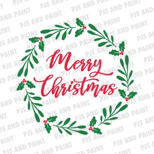 Merry Christmas Wreath SVG, Christmas wreath svg, merry christmas svg, Merry Christmas wreath cut file, Merry christmas svg, dxf, png, eps