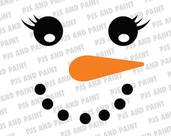 Girl Snowman face svg, snowman girl face, snowman svg, snowman face clipart, png, pdf, eps, dxf, svg
