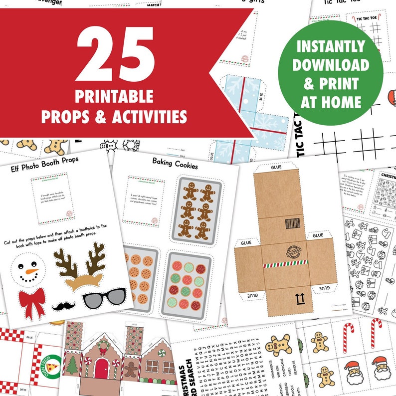 Printable Elf Bundle, Elf printable props and activities, Printable elf kit, Elf ideas, Instant download image 1