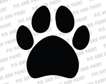 Dog Paw Print SVG, paw print cut file, vector animal paw, dog paw print svg, dxf, png, eps, pdf