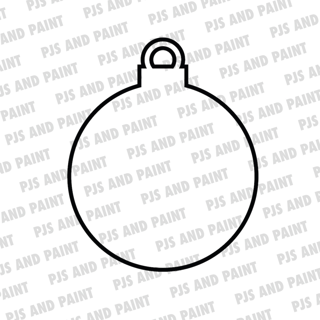 Christmas Ornament Outline SVG, Ornament SVG, Ornament Silhouette