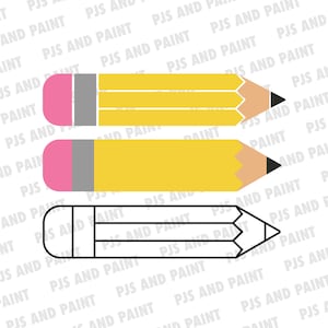 Pencil SVG, Vector Pencil, School Pencil SVG, School SVG, Pencil Clipart, Pencil Cut File, eps, pdf, dxf, svg, png, Digital Download