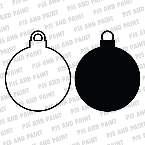 Ornaments SVG PNG EPS Blank Ornament Cut File - Etsy