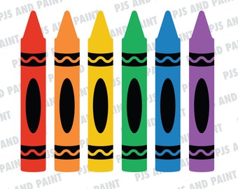 Crayons SVG, Vector Crayons, School Crayons SVG, Crayons SVG, Crayons Clipart, Rainbow Crayon Cut File, eps, pdf, dxf, svg, png
