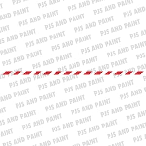 May include: A white background with the text "PJS AND PAINT" repeated in a pattern. A red dashed line runs horizontally across the center of the image.