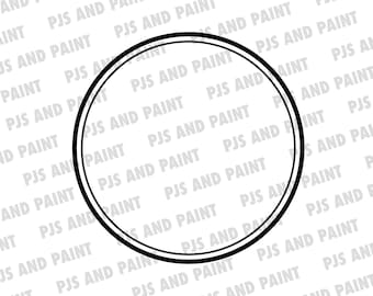 Circle frame svg, Double circle frame svg, Circle frame, Monogram circle frame, svg, dxf, png, pdf, eps, jpg