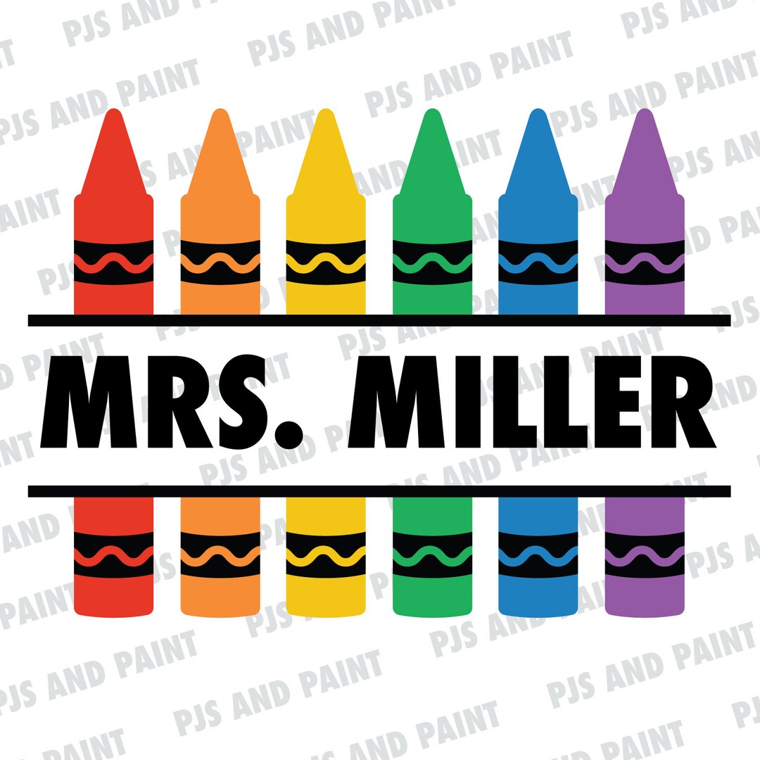 Crayon Name Frame, Crayon Name SVG, Teacher SVG, Teacher Gift, Crayon
