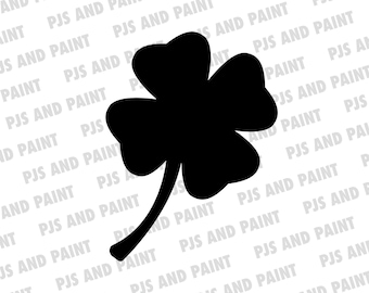 Trèfle à quatre feuilles SVG, clipart de trèfle à 4 feuilles, Shamrock SVG, St. Patrick’s Day SVG, Téléchargement numérique Clover Leaf svg, dxf, png, eps, pdf