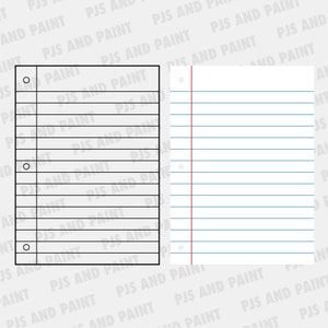 Lined Notebook Paper SVG, Lined Paper svg, School paper svg, Digital Lined Paper svg, eps, png, pdf, dxf
