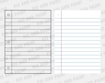Lined Notebook Paper SVG, Lined Paper svg, School paper svg, Digital Lined Paper svg, eps, png, pdf, dxf