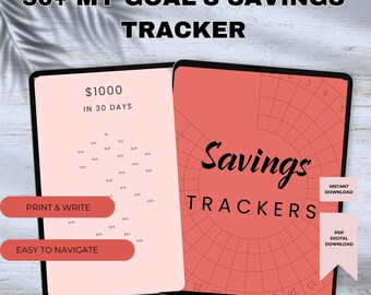 Savings Tracker Printable — Budget Planner