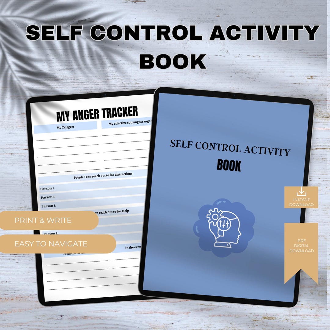 Self-control Activity Book — Emotional Regulation - Etsy