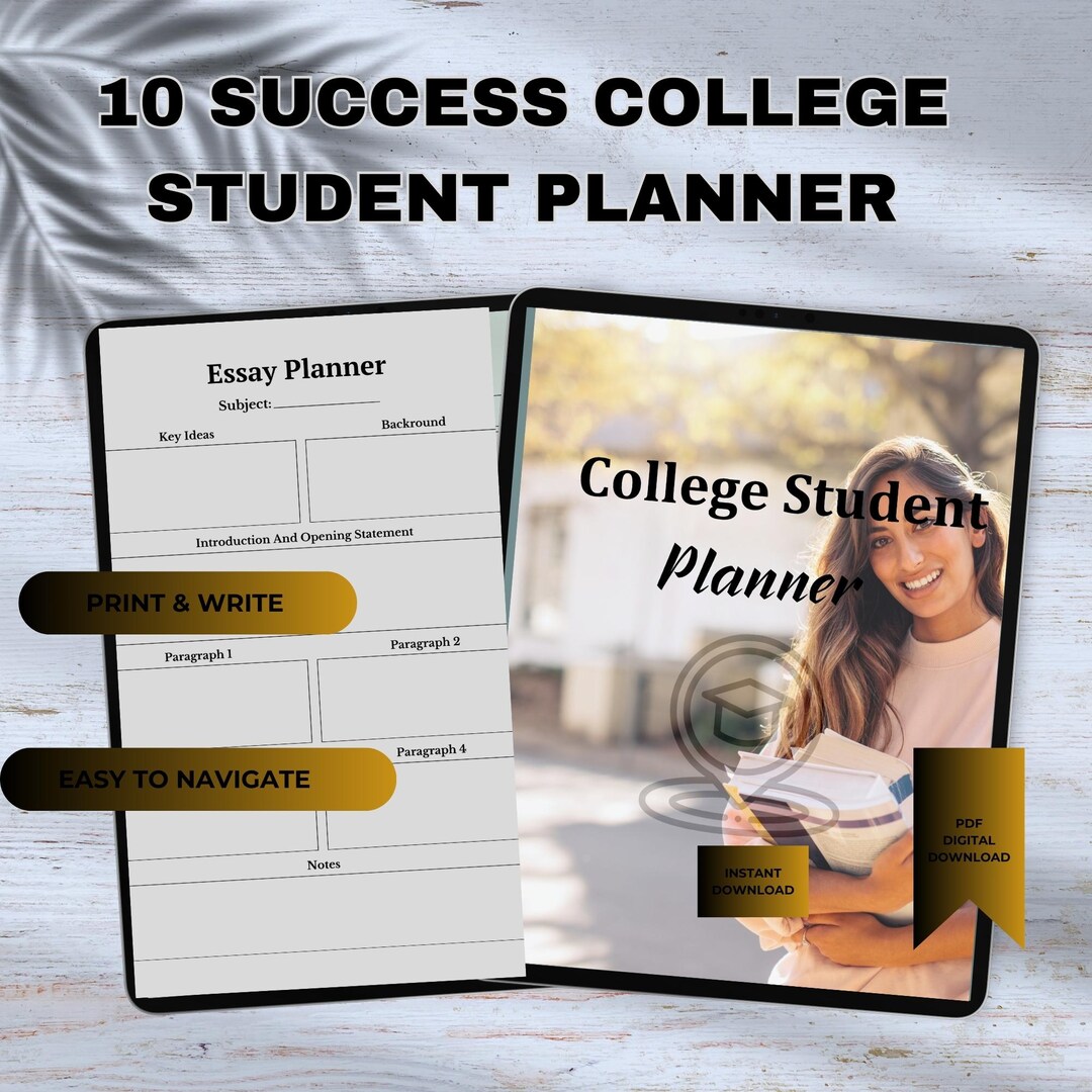 College Student Planner Printable Updated University Academic School ...