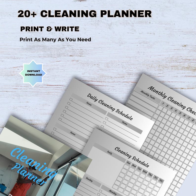 Editable Cleaning Schedule Checklist: Printable Chore Chart (digital ...