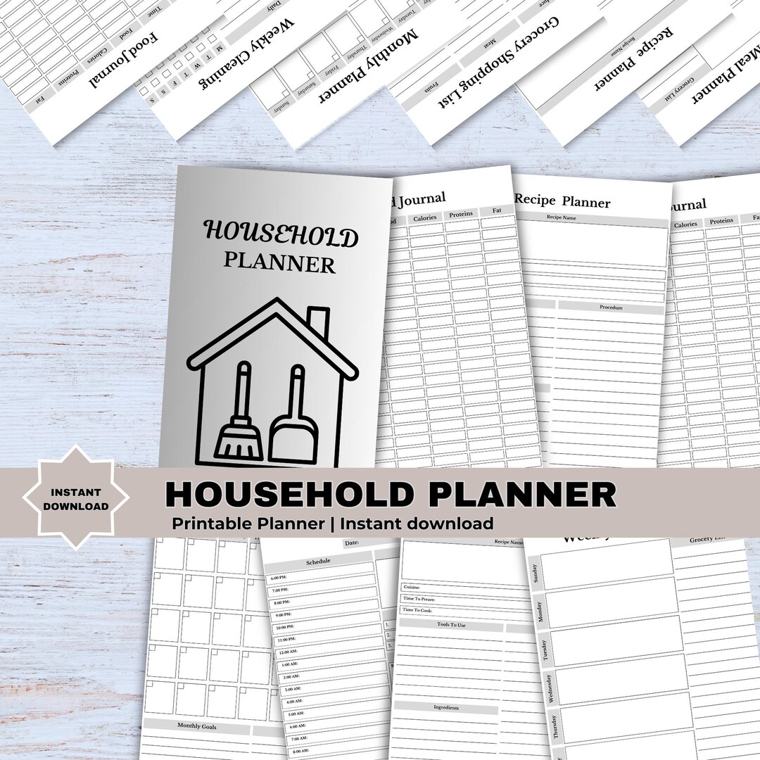 Household Planner — Printable Home Organizer - Etsy Australia