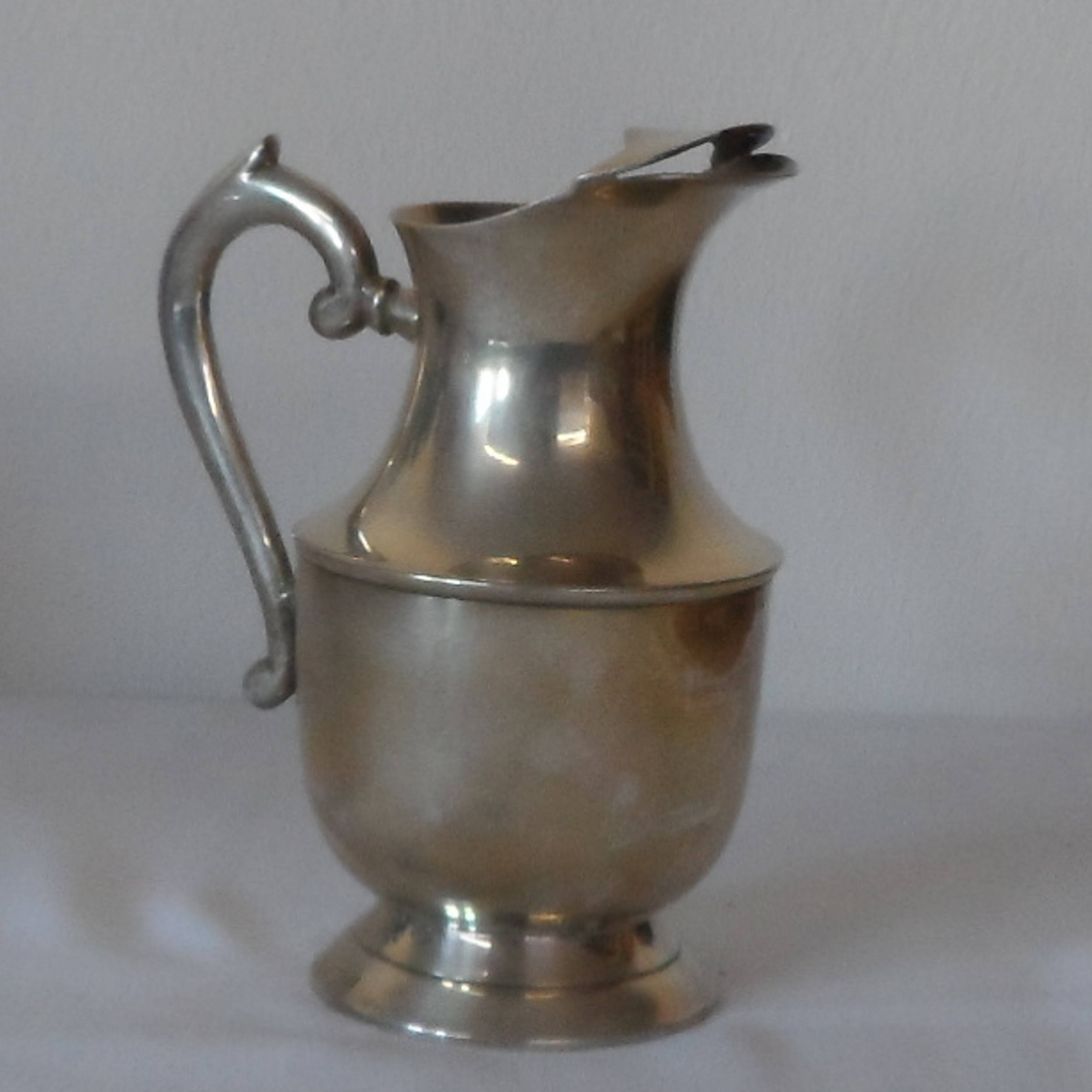 Vintage Art Deco water jug pitcher with handle vase brass Etsy