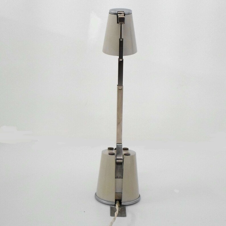 desk lamp from the 70s, travel lamp with 2-tap switch Vintage lampette telescopic table lamp