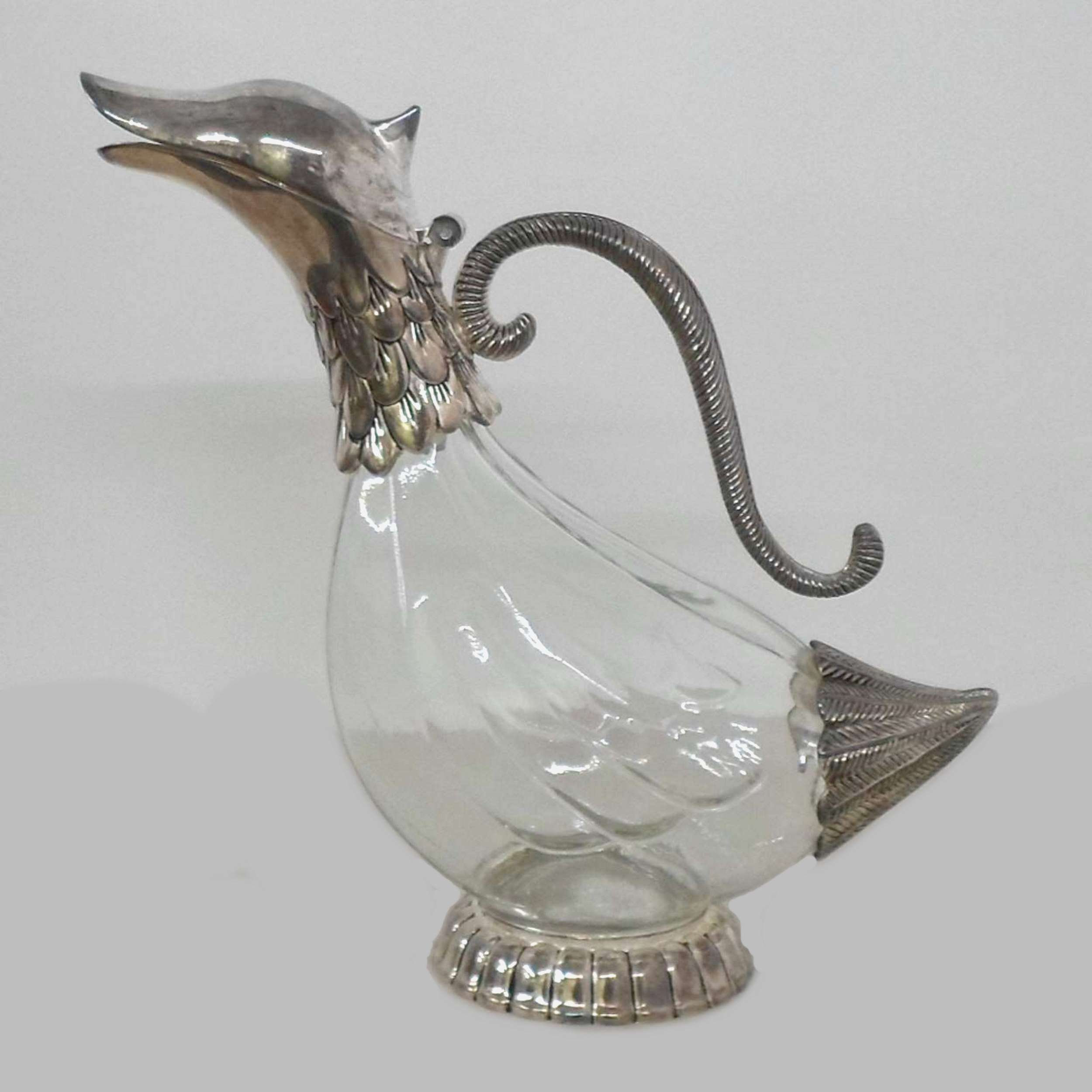Glass Silver Duck Decanter Glass Designs