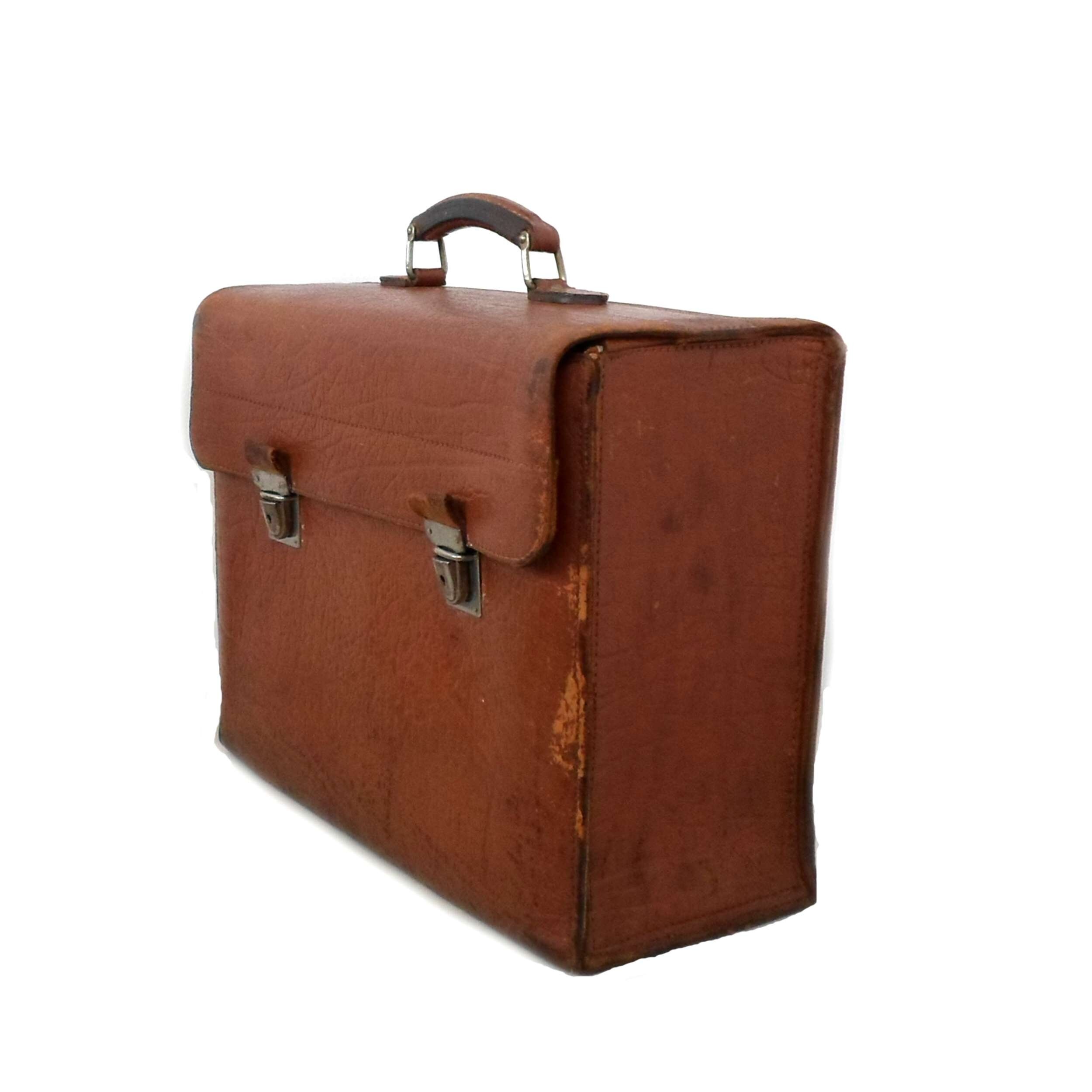 Antique leather pilot case leather case teacher's school | Etsy