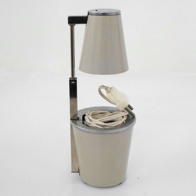 desk lamp from the 70s, travel lamp with 2-tap switch Vintage lampette telescopic table lamp