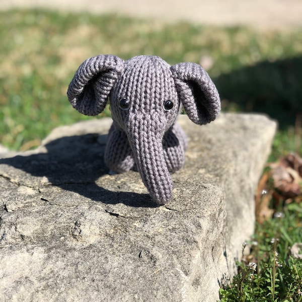 Mini Elephant - Circular Knitting Machine Pattern - PDF