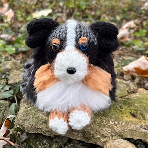 Mini Australian Shepherd - Circular Knitting Machine Pattern - PDF