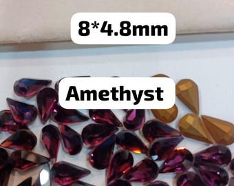 MC Pear  8*4.8mm Point Back Fancy Stones . Preciosa Crystal. Made in Czech Republic.