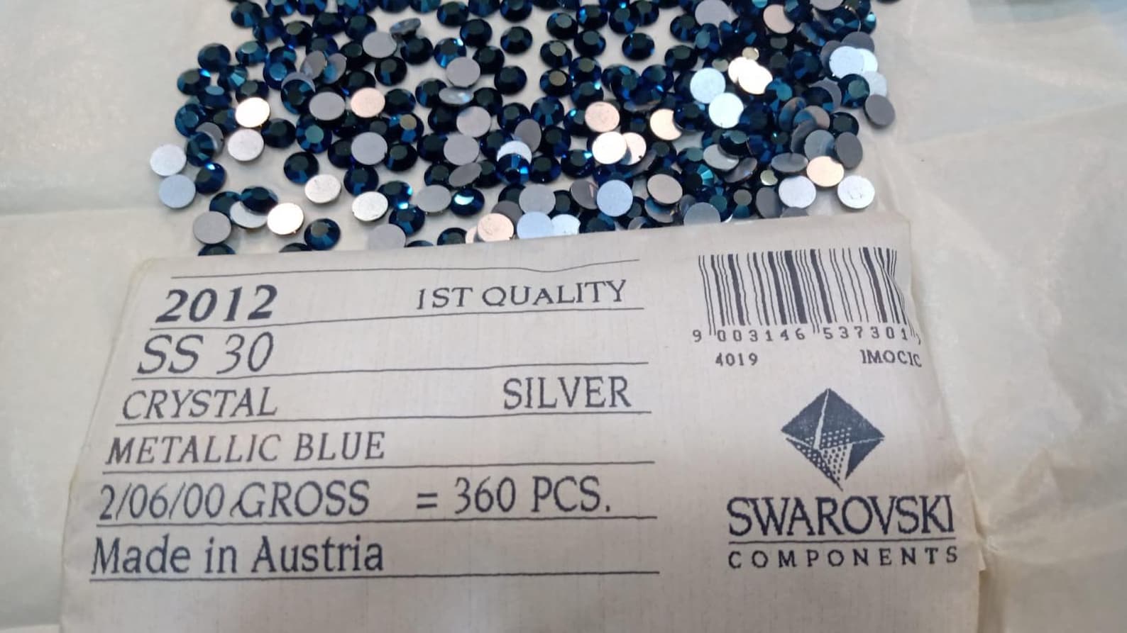 Ss30 Rhinestone Swarovski Crystal SS30 Metallic Blue Flatback Non Hotfix Rhinestones - Etsy