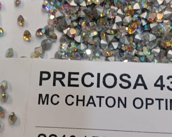 Strass Aurora Boralies Crystal AB Chatons-Preciosa Crystal SS11 bis SS20, Made in Czech Republik