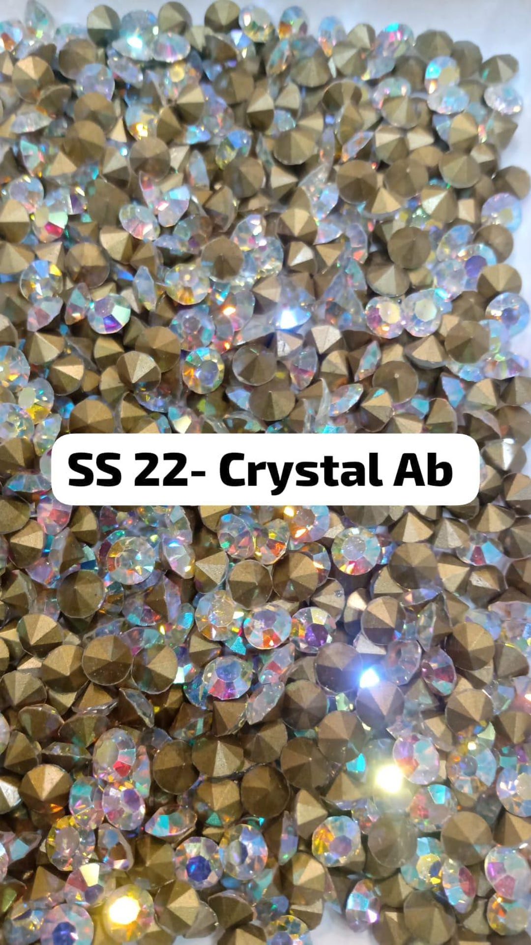 Crystal Chatons Point Back Rhinestones Many Size and Colors, Ss19--5mm ...