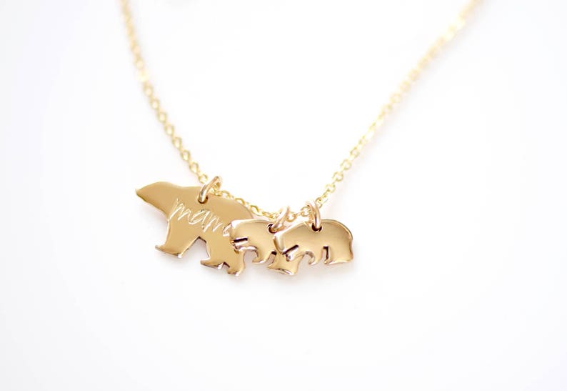Baby Bear Necklace Mama Bear Mother/'s Necklace Mama Bear Necklace