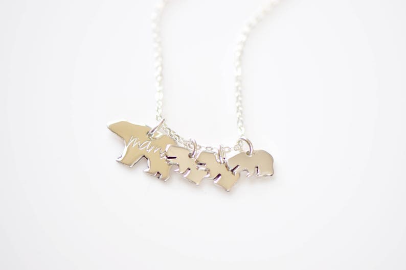 Baby Bear Necklace Mama Bear Mother/'s Necklace Mama Bear Necklace