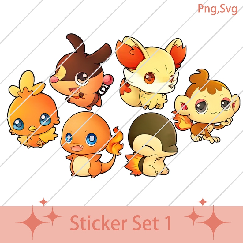 Pokemon Clipart PNG Bundle Cut Files Cricut / Instant Download Set 1 ...